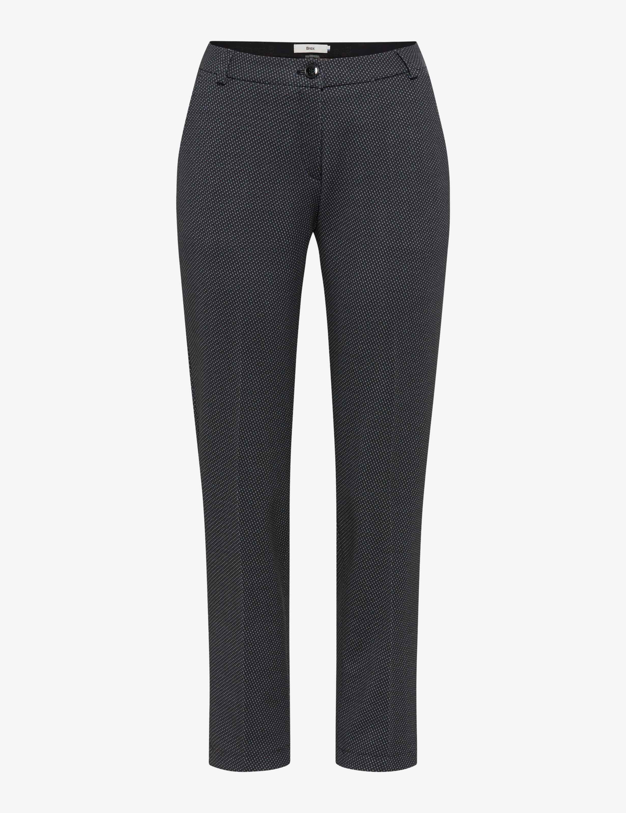 Brax - Maron 7/8 Stretch Grey / Blue Print Pant