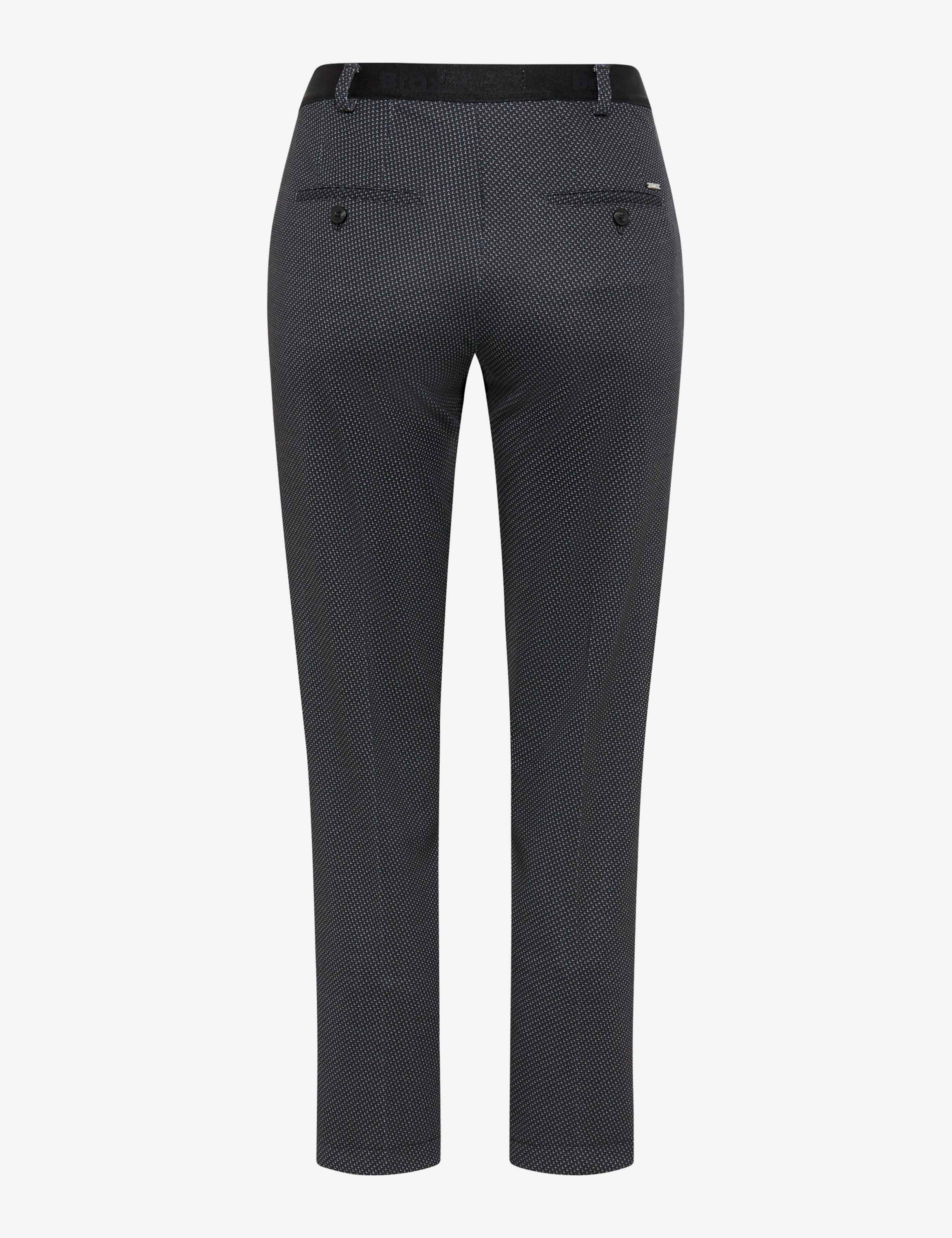 Brax - Maron 7/8 Stretch Grey / Blue Print Pant