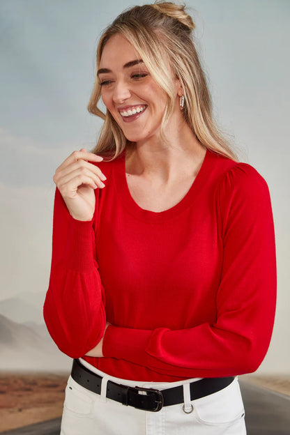 Verge - Bronte Sweater Fire Red