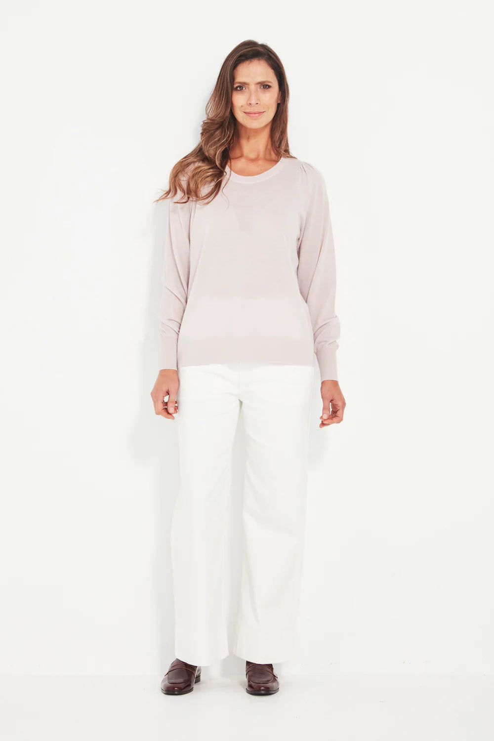 Verge- Bronte Sweater -Rose Quartz