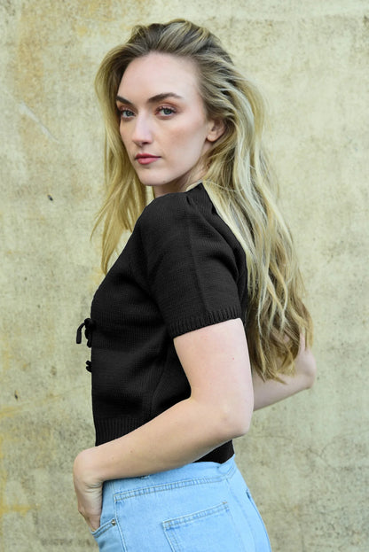 Coop - By Trelise Cooper BOW-DELICIOUS Top Black
