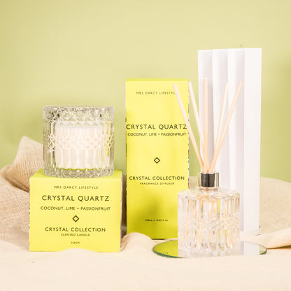 Mrs Darcy Crystal Quartz Diffuser - Coconut, Lime and Passionfruit