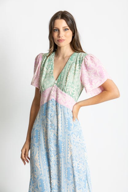 Kachel - Grace Print Midi Dress