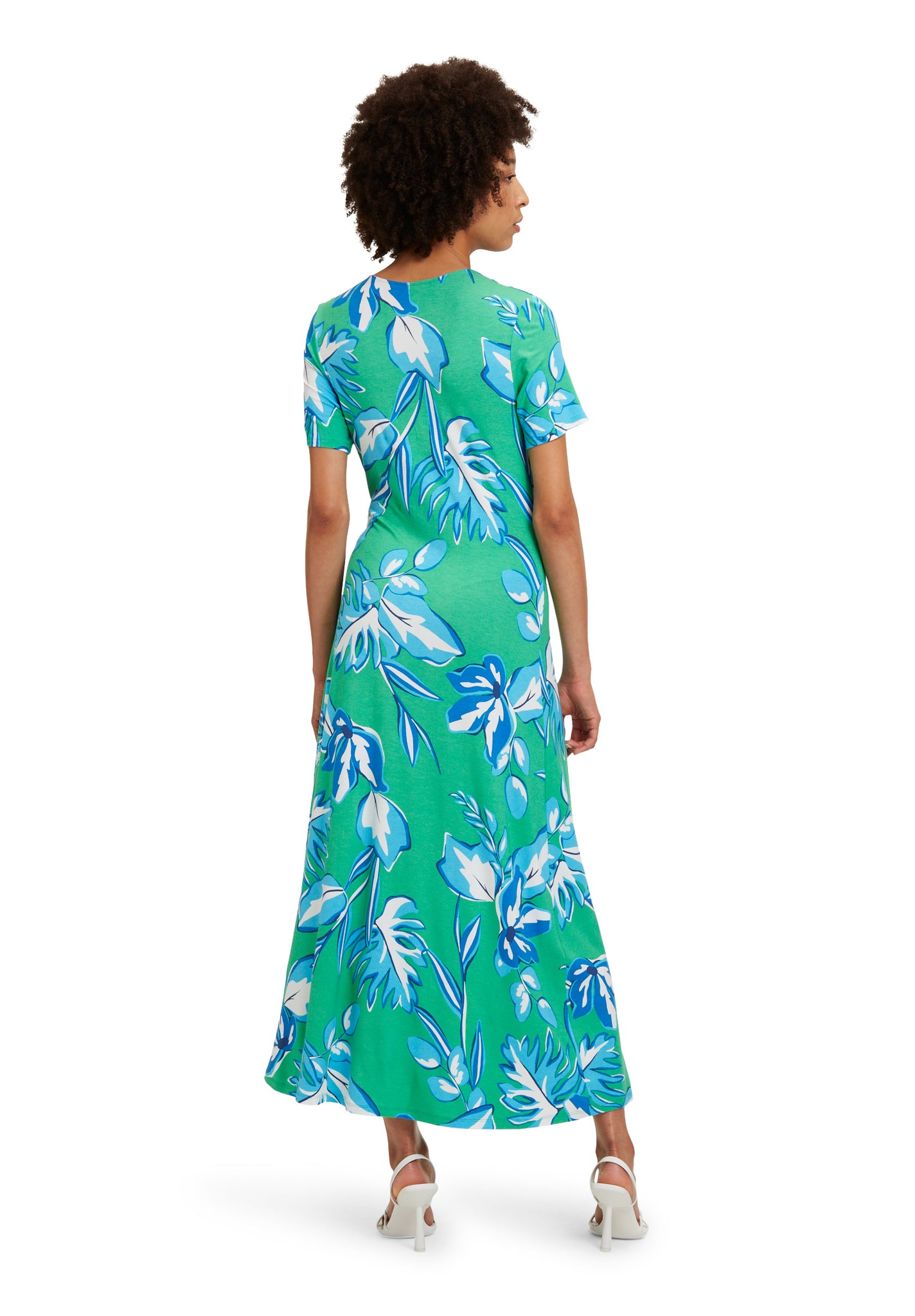 Betty Barclay - Green and Blue Floral Print Maxi Dress