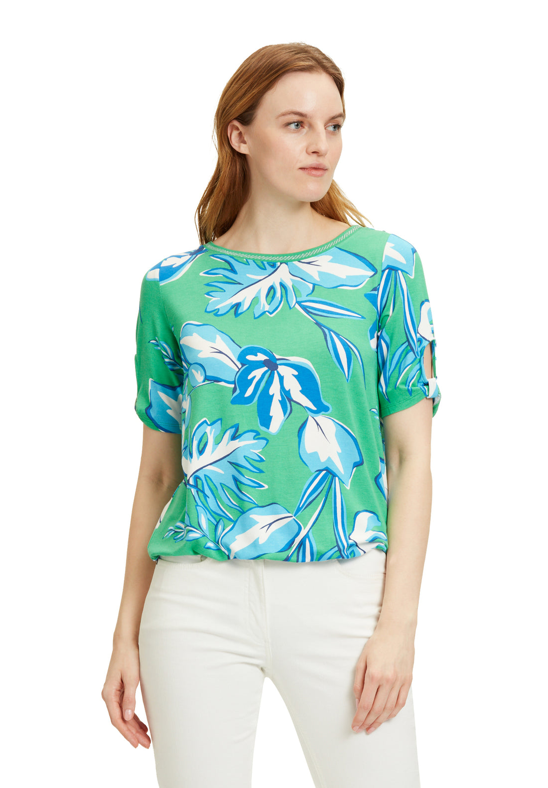 Betty Barclay - Green and Blue Floral Print Tee