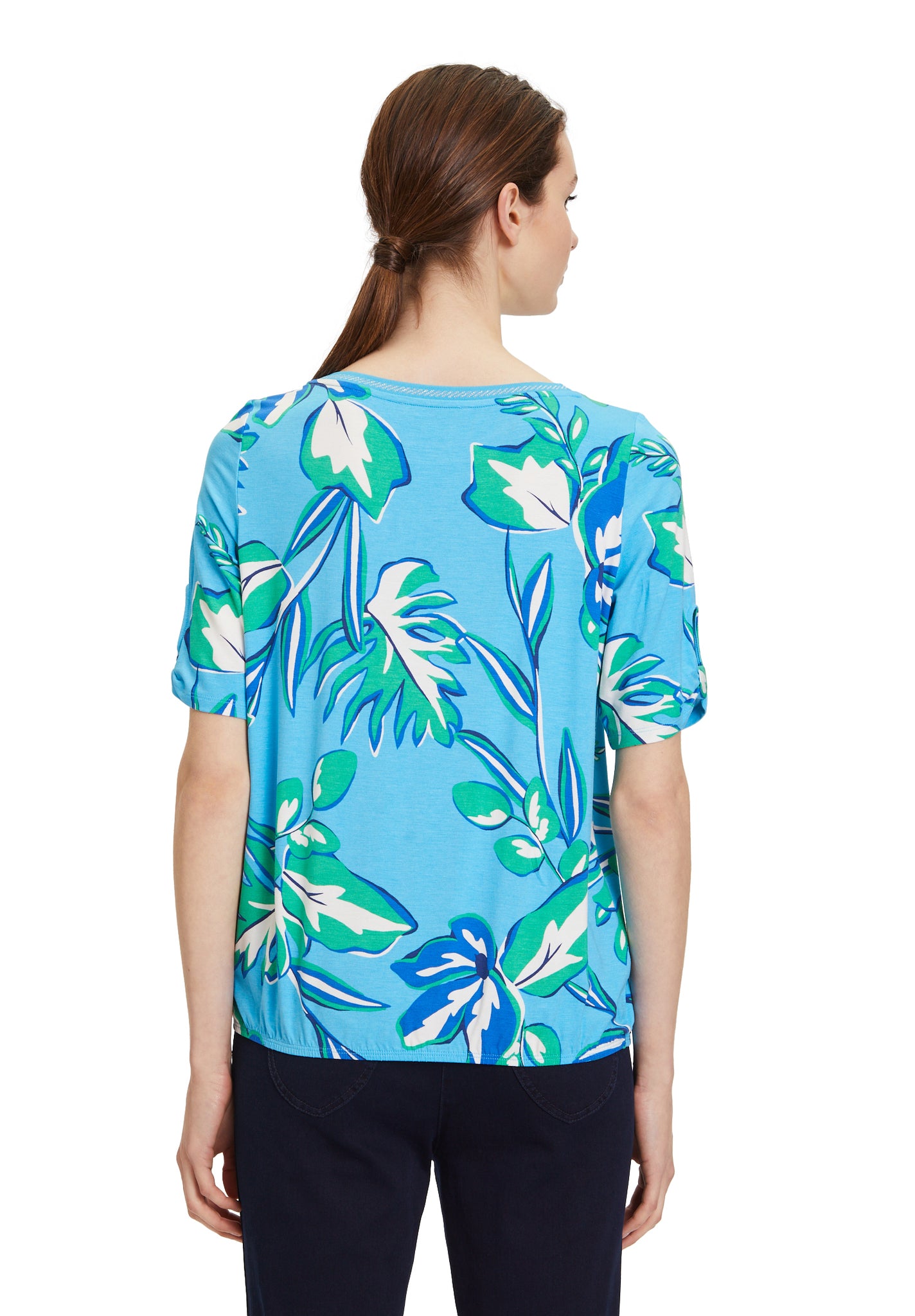 Betty Barclay - Blue and Green Floral Print Tee