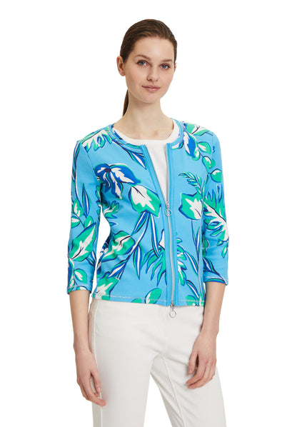 Betty Barclay - Blue and Green Floral Print Jacket