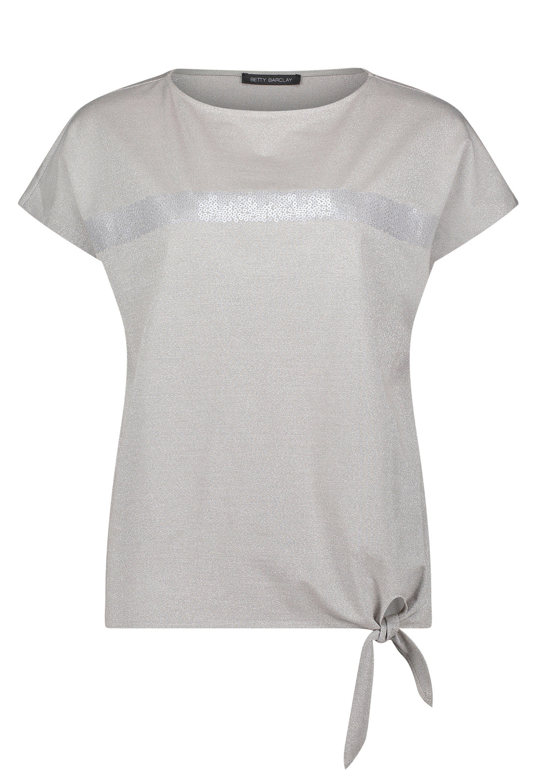 Betty Barclay - Grey/Silver T-shirt with Sequins and Glitter Thread