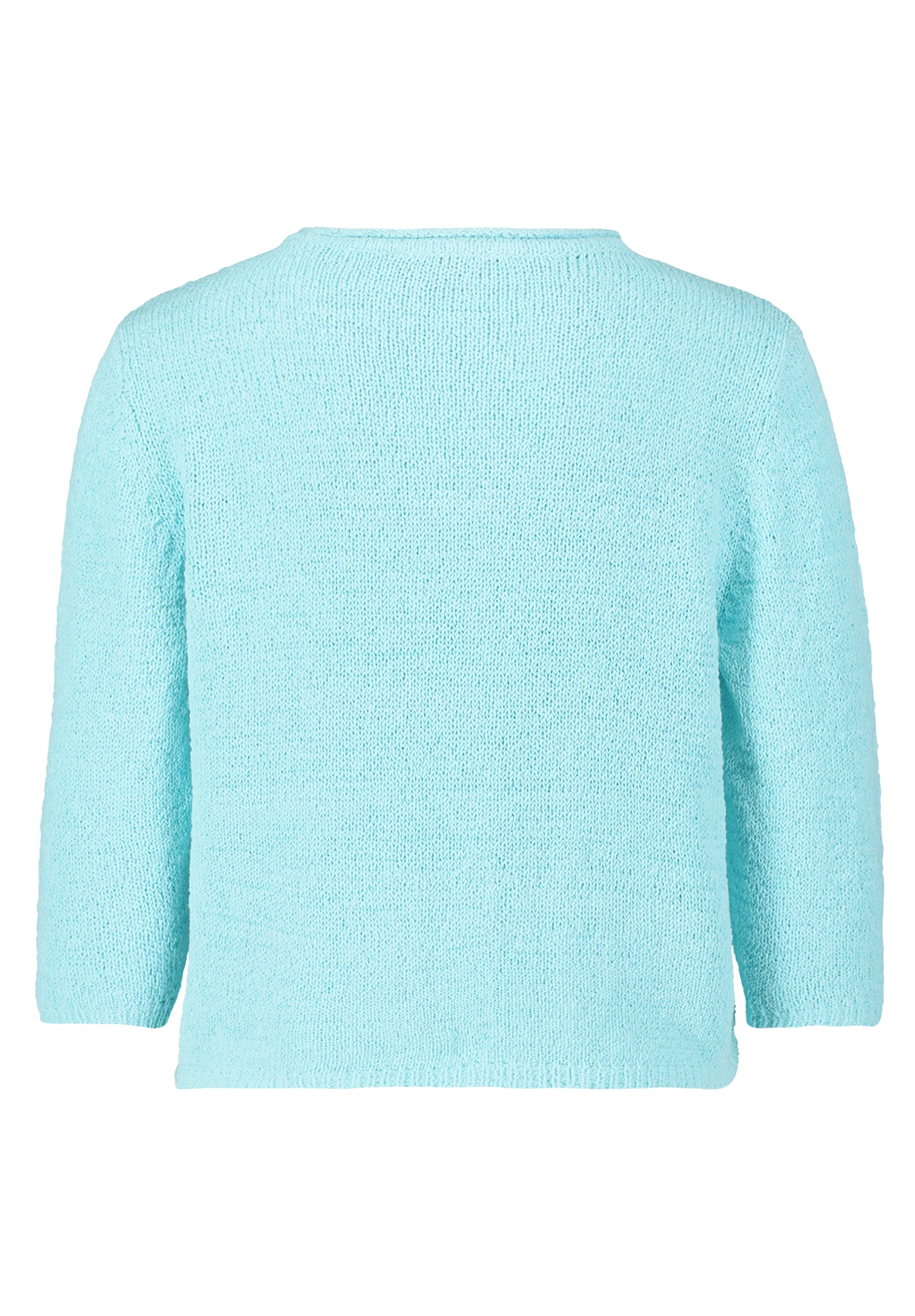 Betty Barclay -  Knit Cropped Sleeve Jumper, Aqua