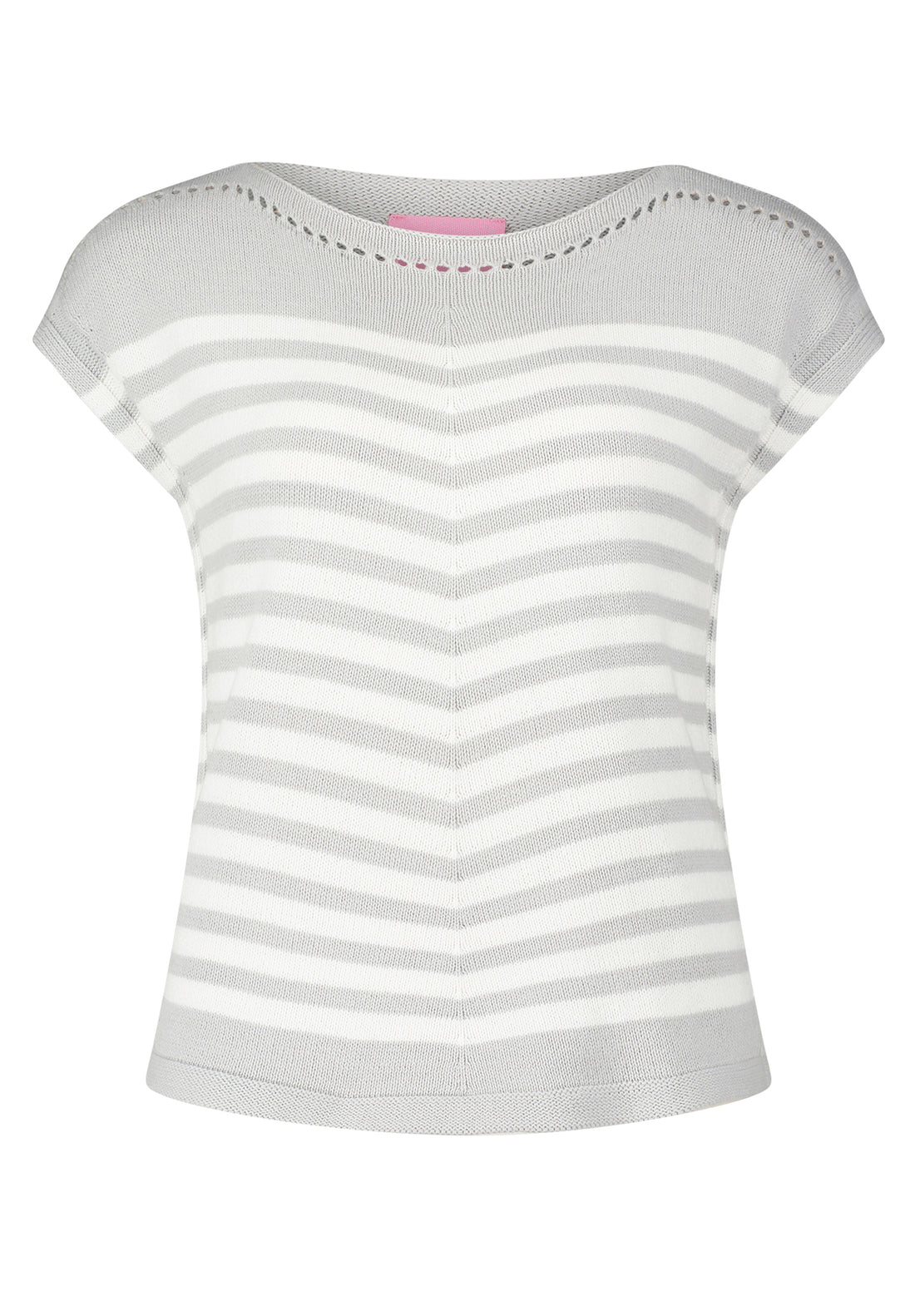 Betty Barclay - Soft Grey and White Knitted Top