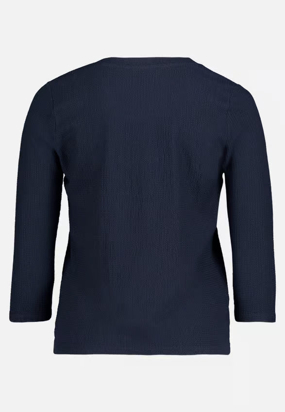Betty Barclay- Navy Texture Top
