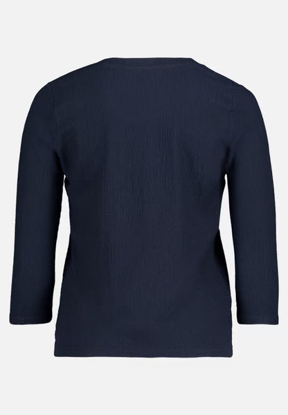 Betty Barclay- Navy Texture Top