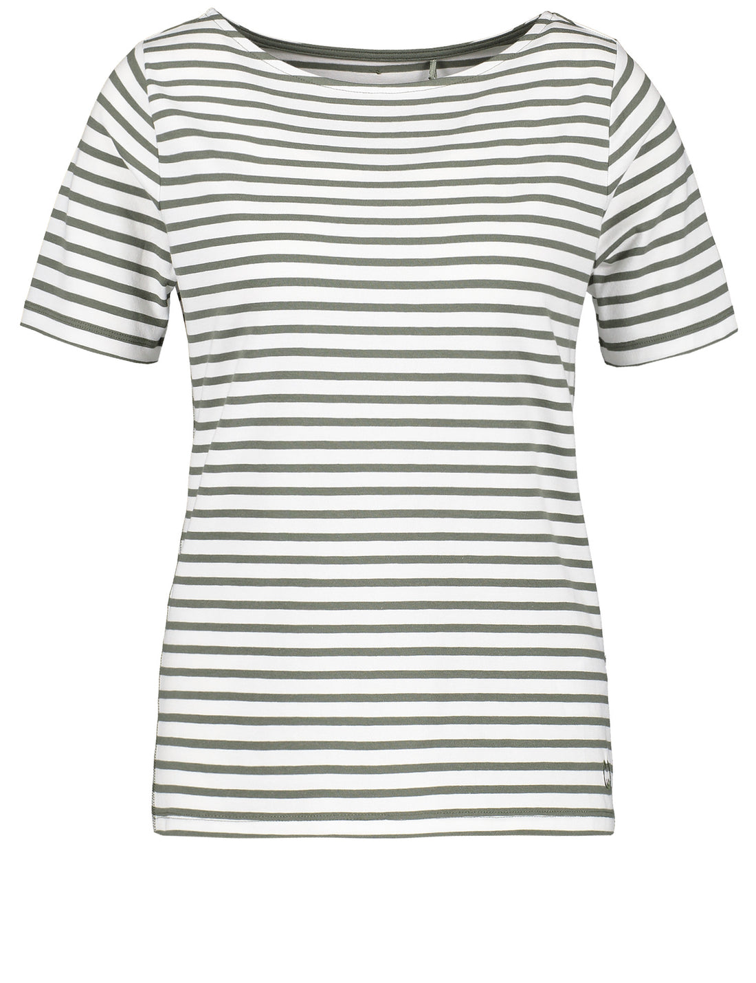 Gerry Weber Olive and White Stripe Tee