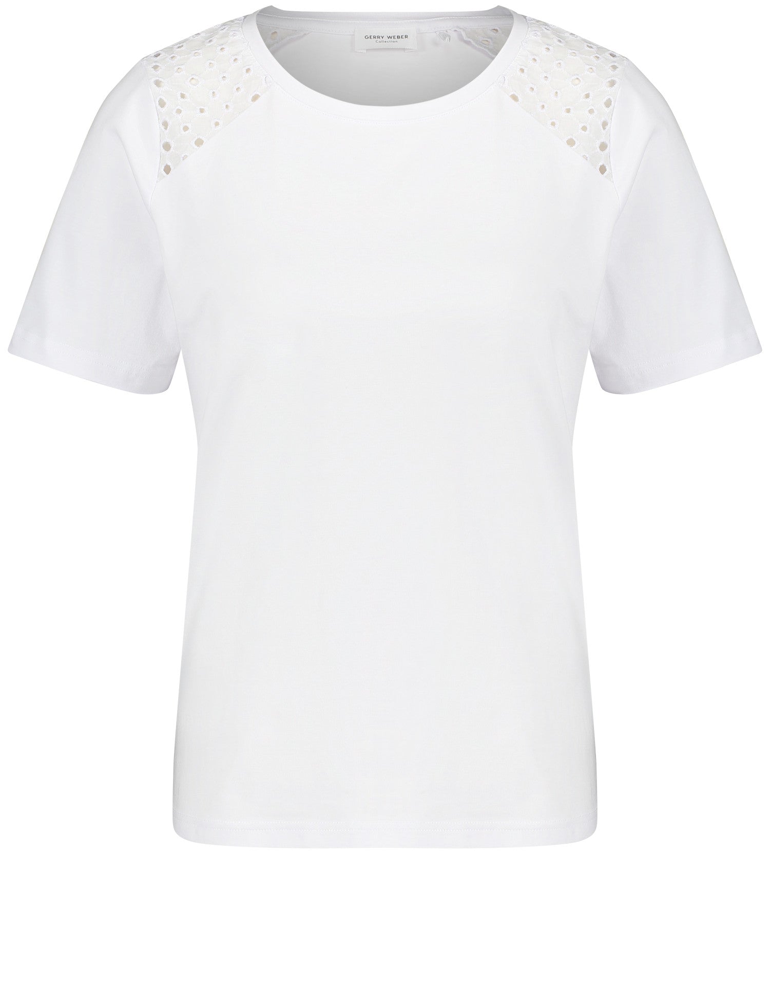 Gerry Weber White Tee with Lace Shoulder