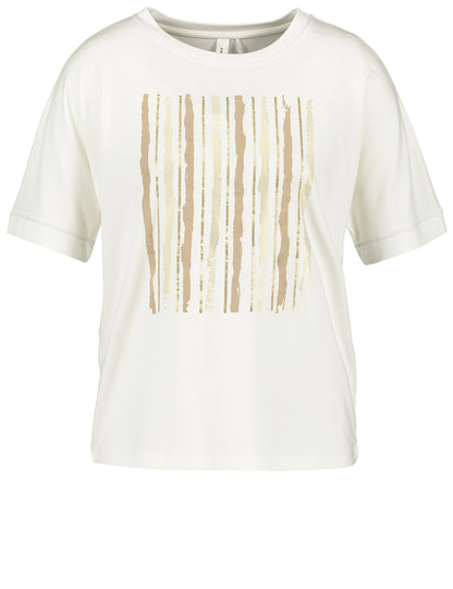 Gerry Weber - Striped Sequin Design T-Shirt, Off White
