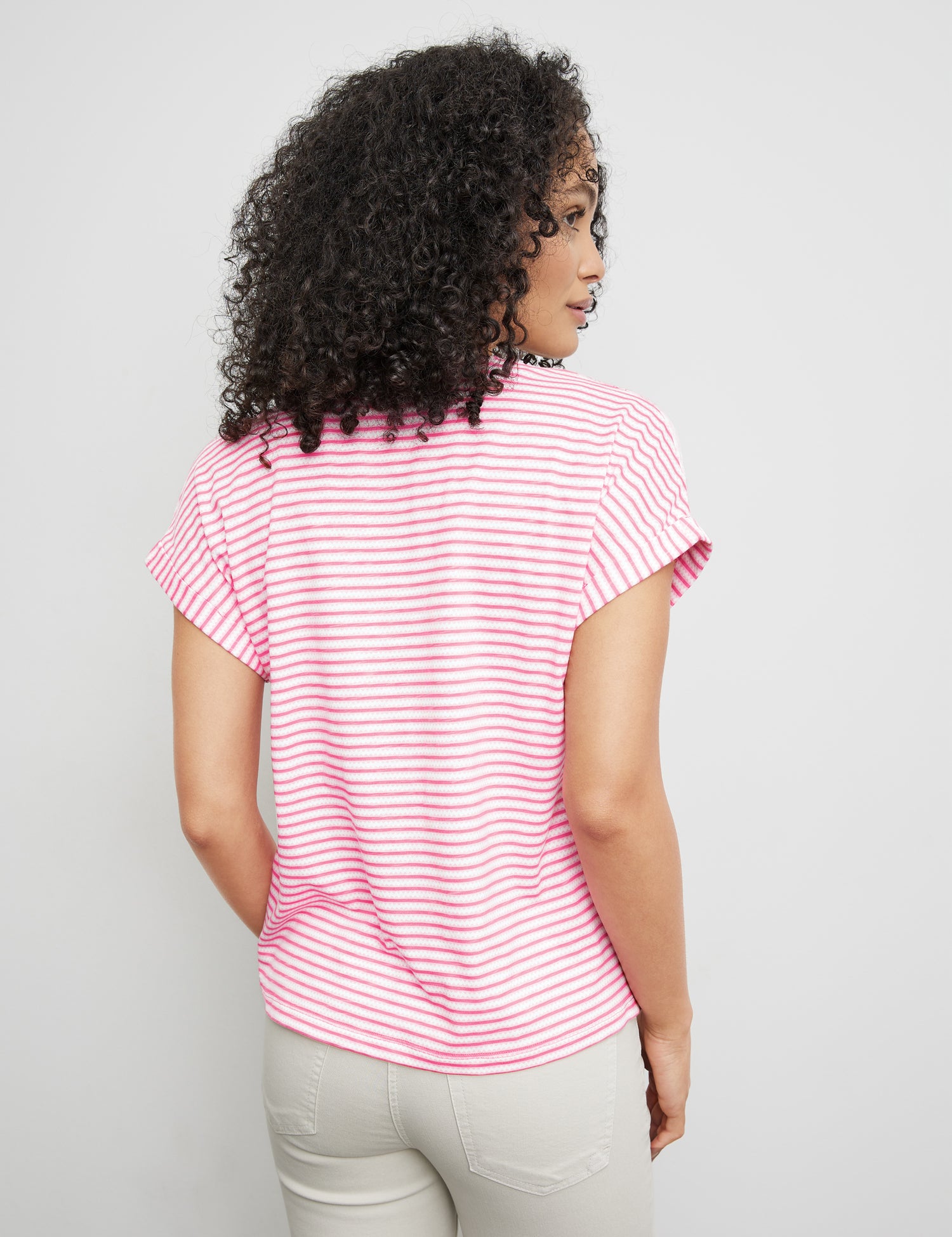 Gerry Weber - Pink and White Diamond Pattern Tee