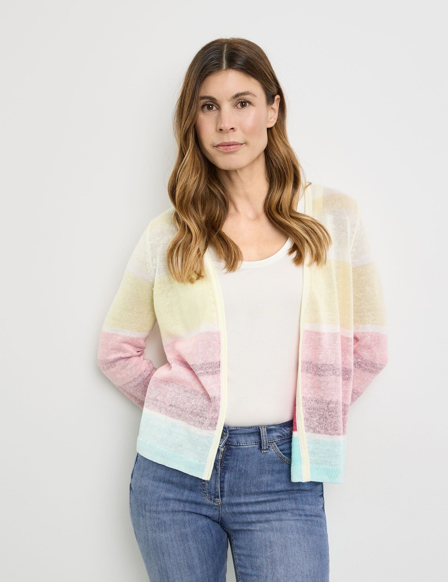 Gerry Weber - Striped Sorbet Mixed Colour Cardigan