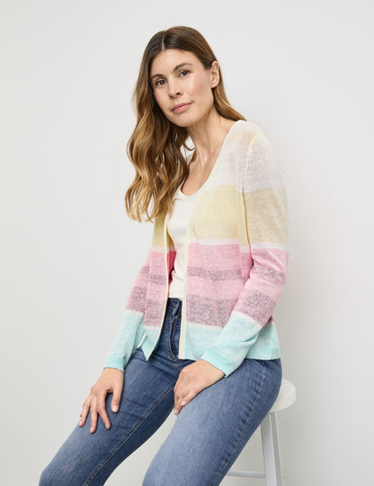 Gerry Weber - Striped Sorbet Mixed Colour Cardigan