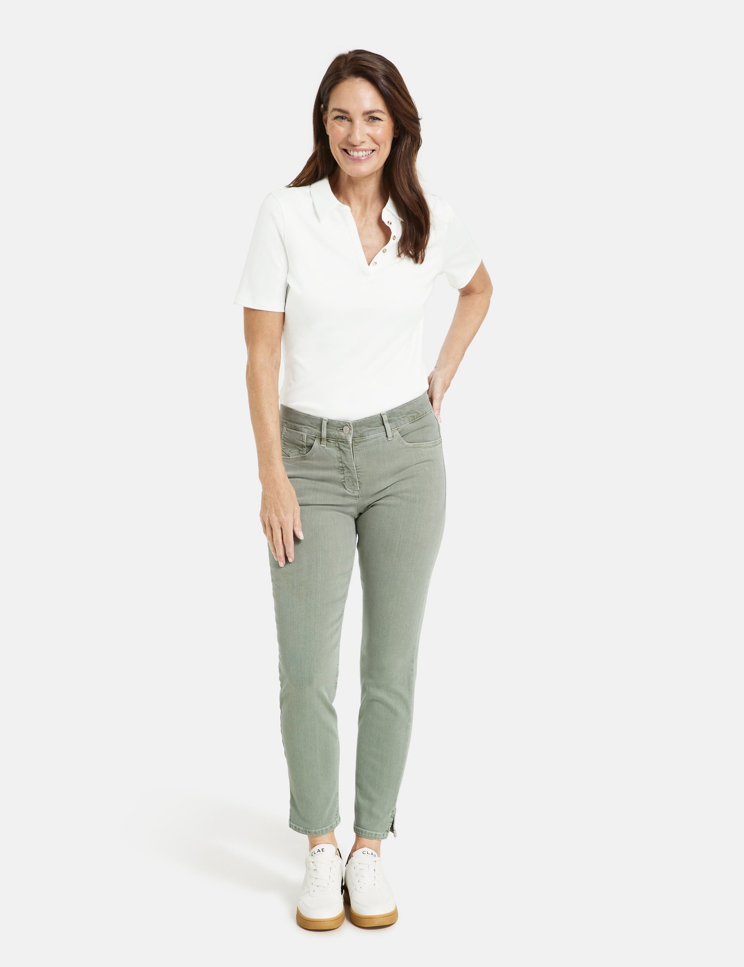 Gerry Weber - Soline Best4Me Cropped Seagrass Green Jeans