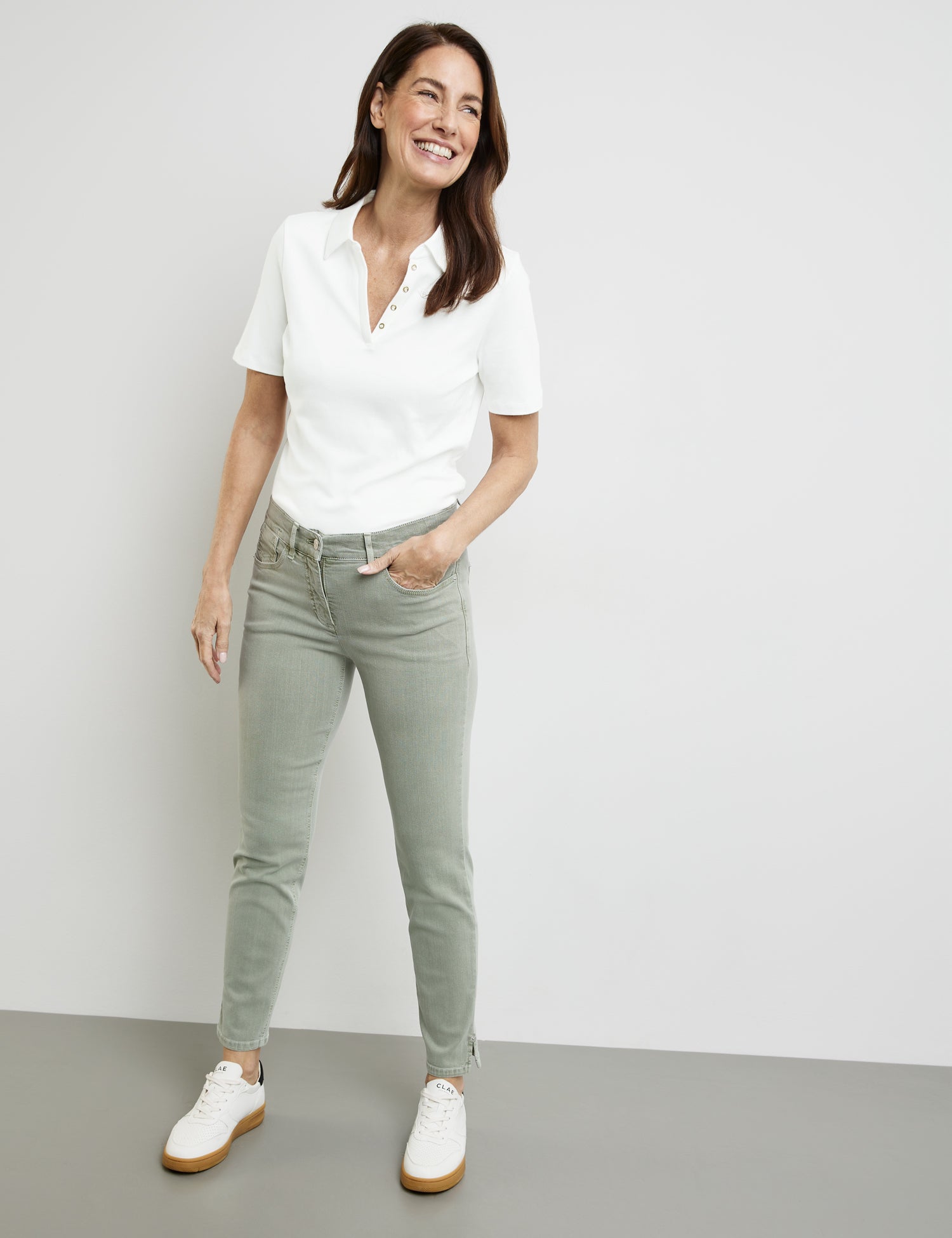 Gerry Weber - Soline Best4Me Cropped Seagrass Green Jeans