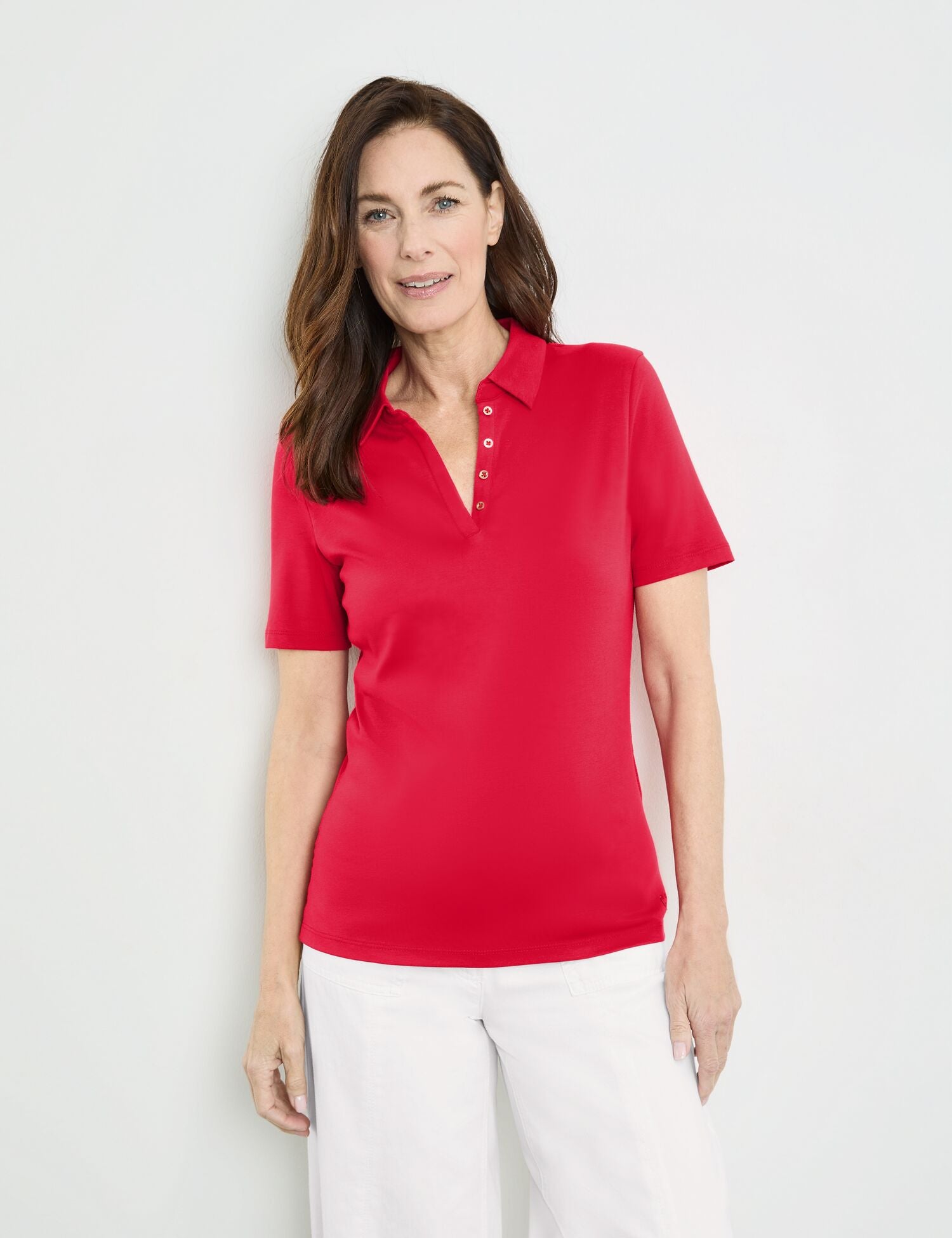 Gerry Weber - Coral Red Pima Cotton Polo