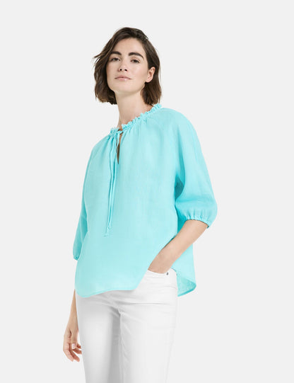 Gerry Weber - Aqua Blue Linen Blouse