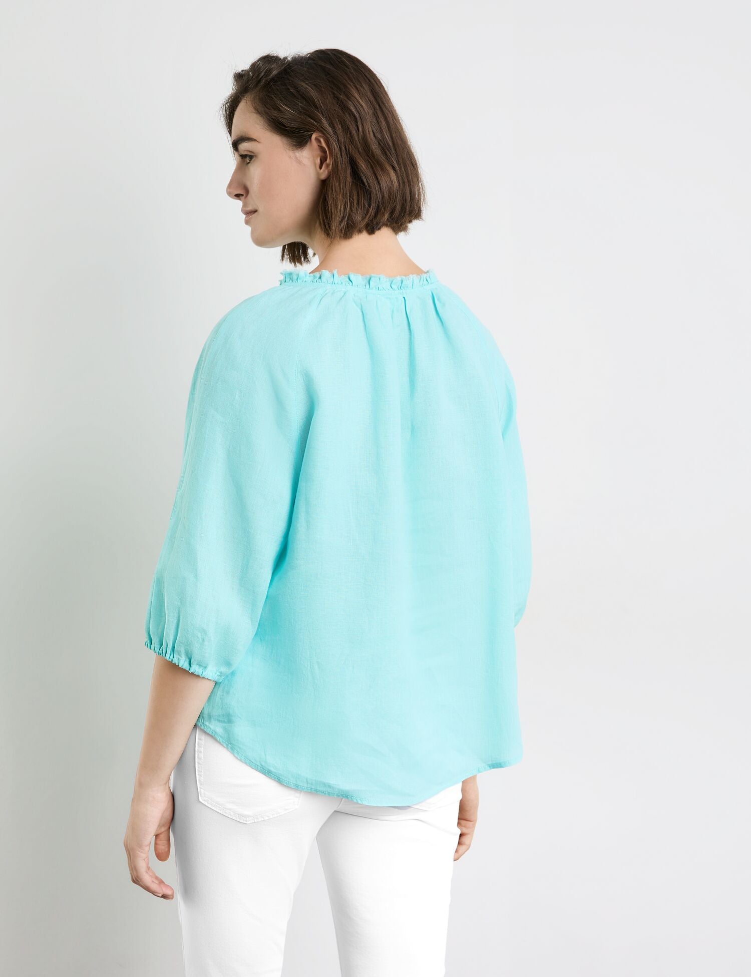 Gerry Weber - Aqua Blue Linen Blouse