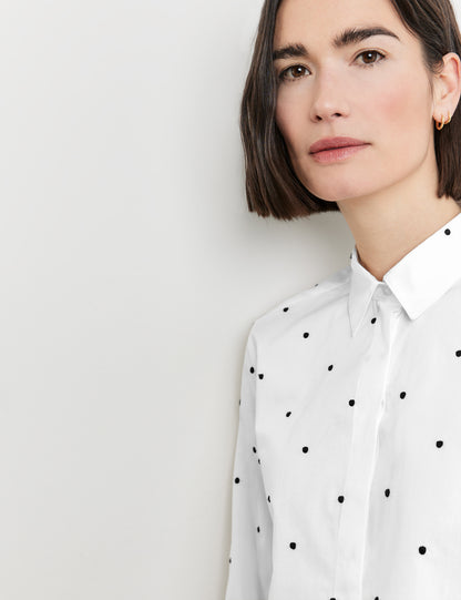 Gerry Weber - Edition White and Black Polka Dot Classic Shirt