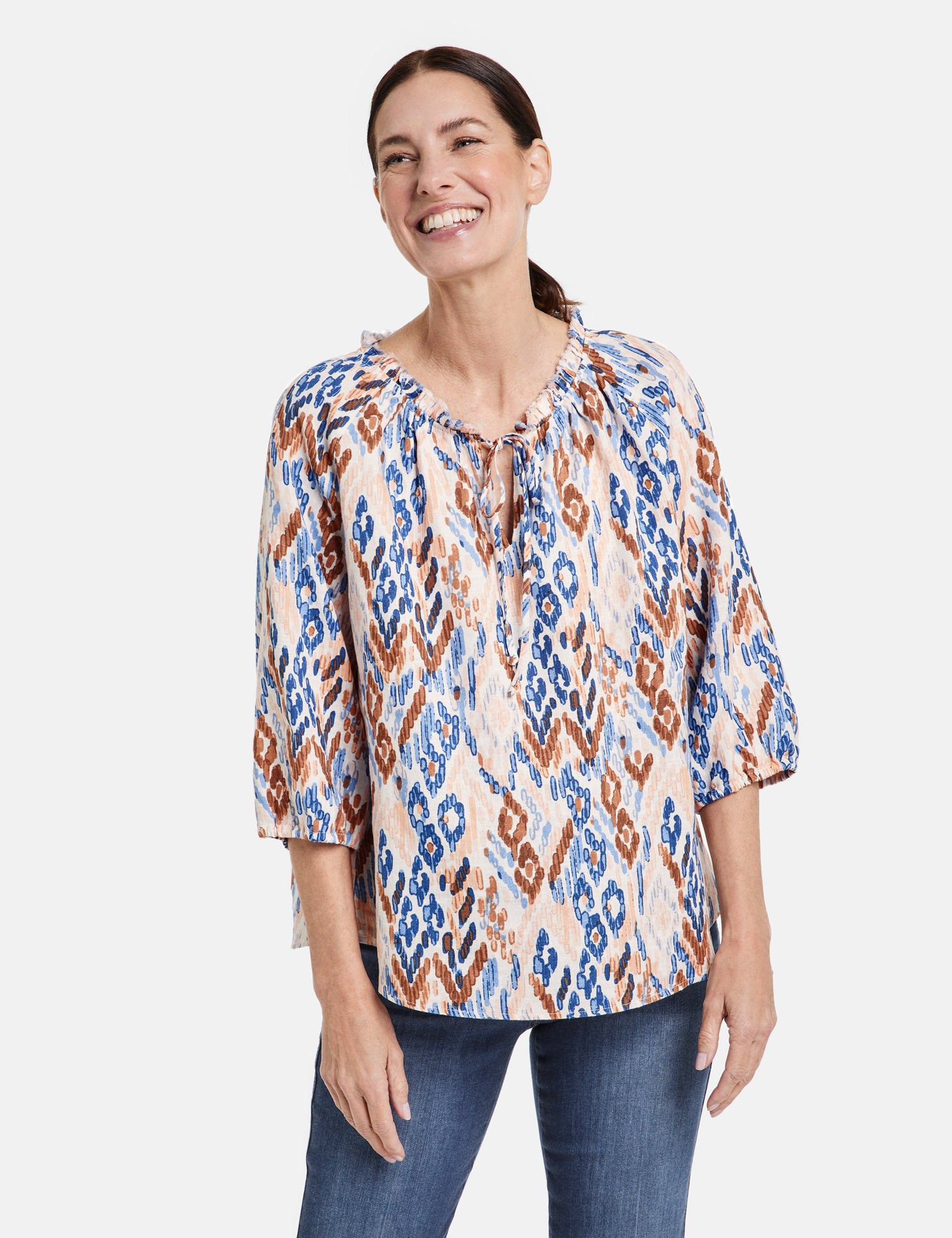 Gerry Weber - Natural Pattern Linen Blouse