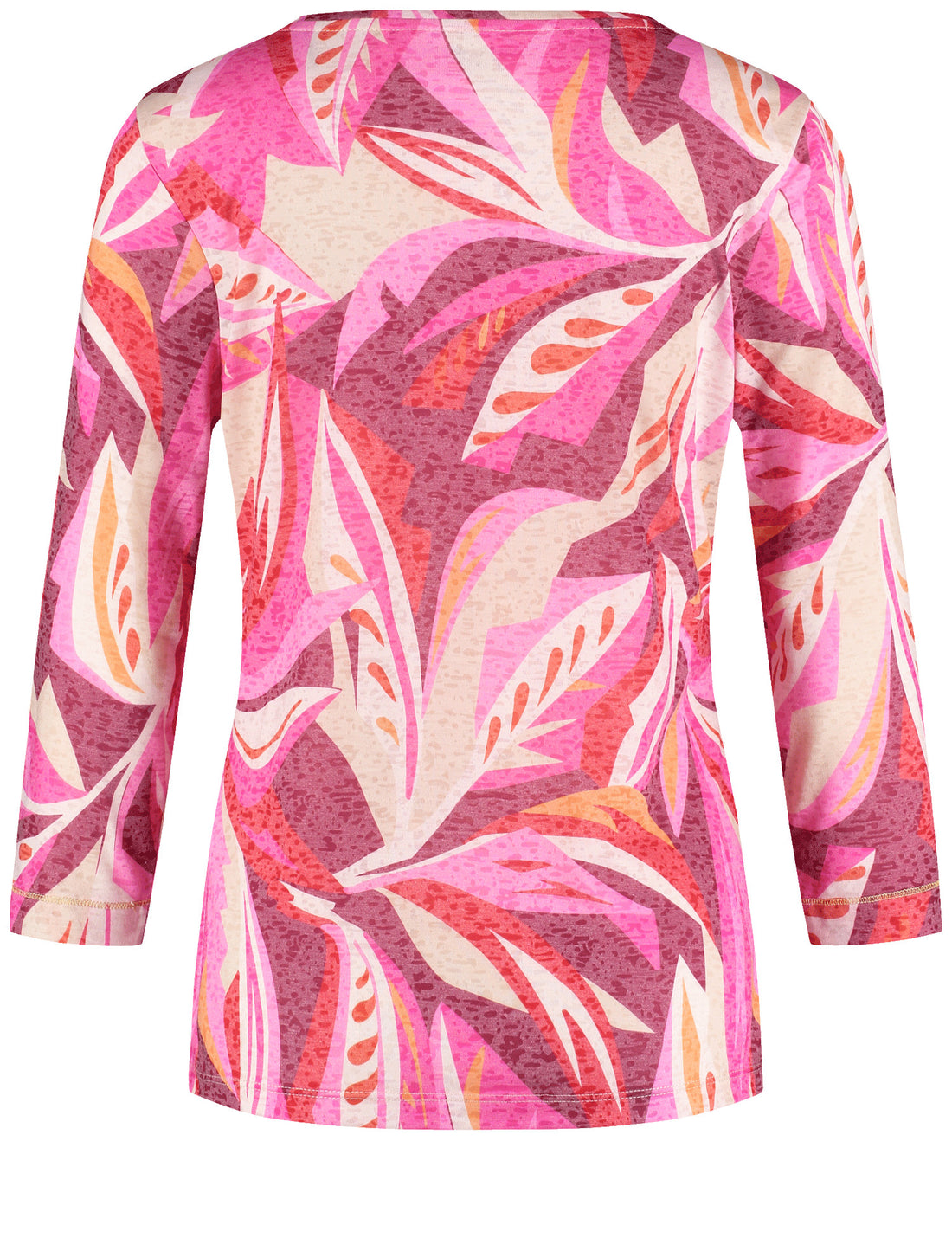 Gerry Weber- 3/4 Sleeve Print Tee Red/Pink/Sunrise Leaf