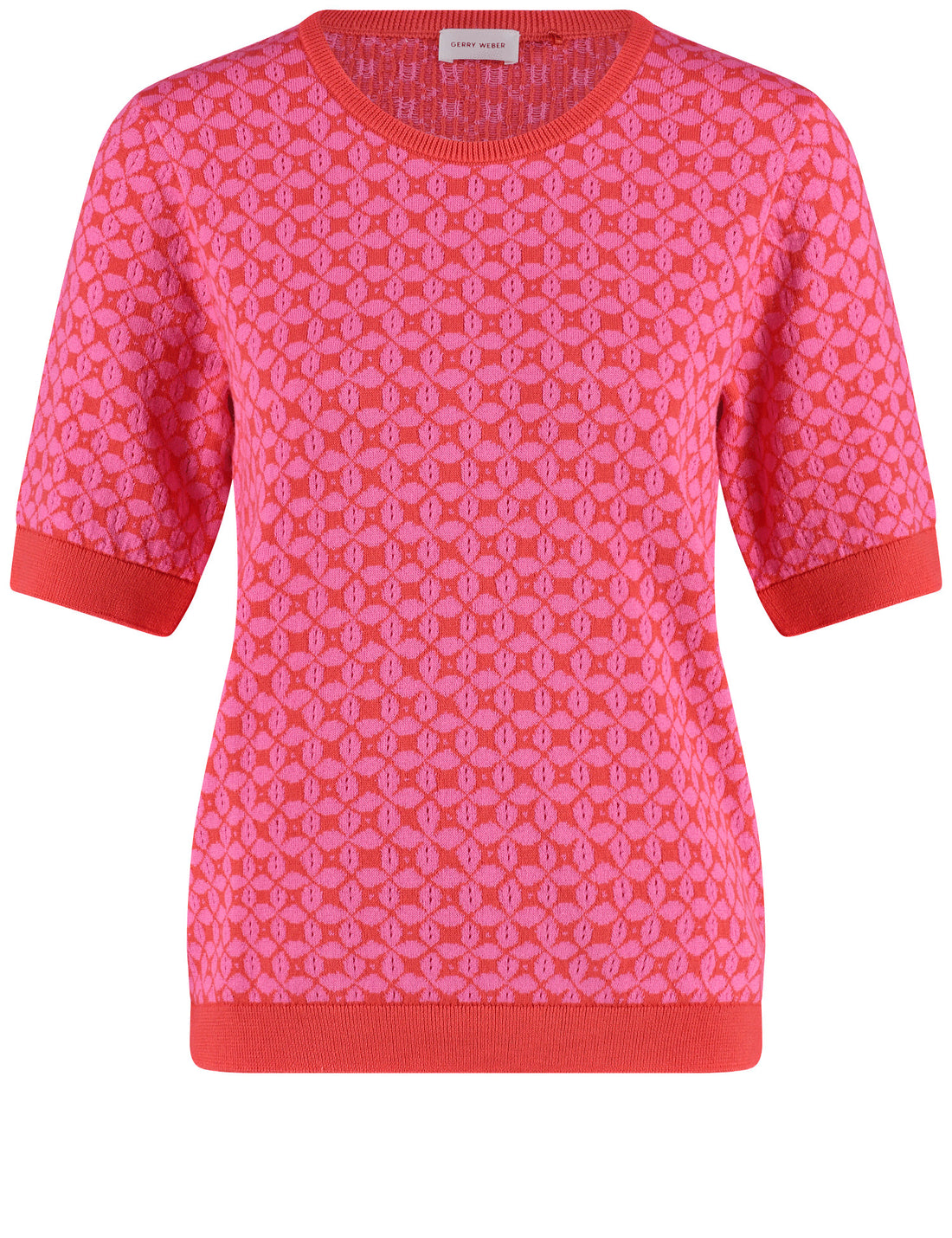 Gerry Weber - Geometric Floral Red and Pink Print Sweater
