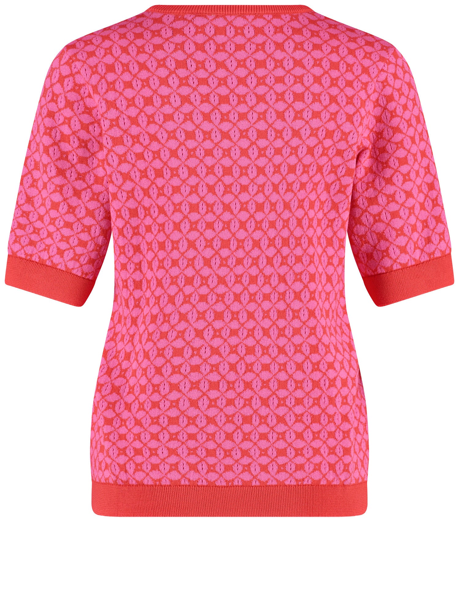 Gerry Weber - Geometric Floral Red and Pink Print Sweater