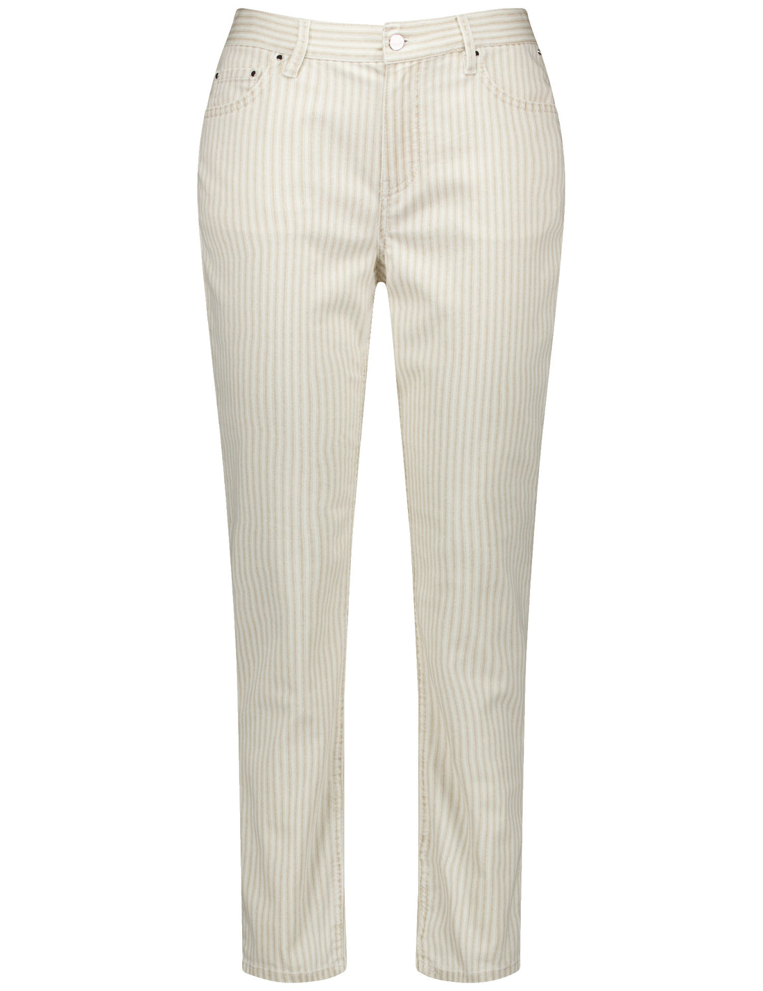 Gerry Weber -Beige and White Stripe Denim Pant