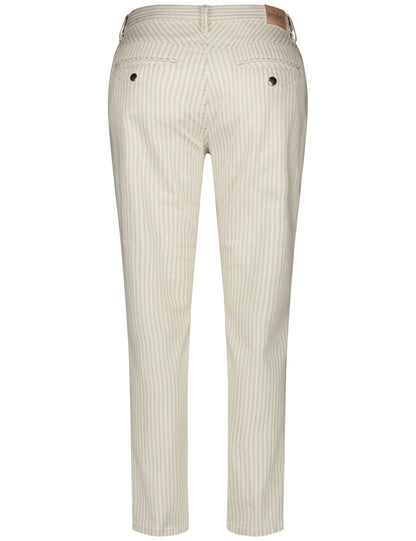 Gerry Weber -Beige and White Stripe Denim Pant