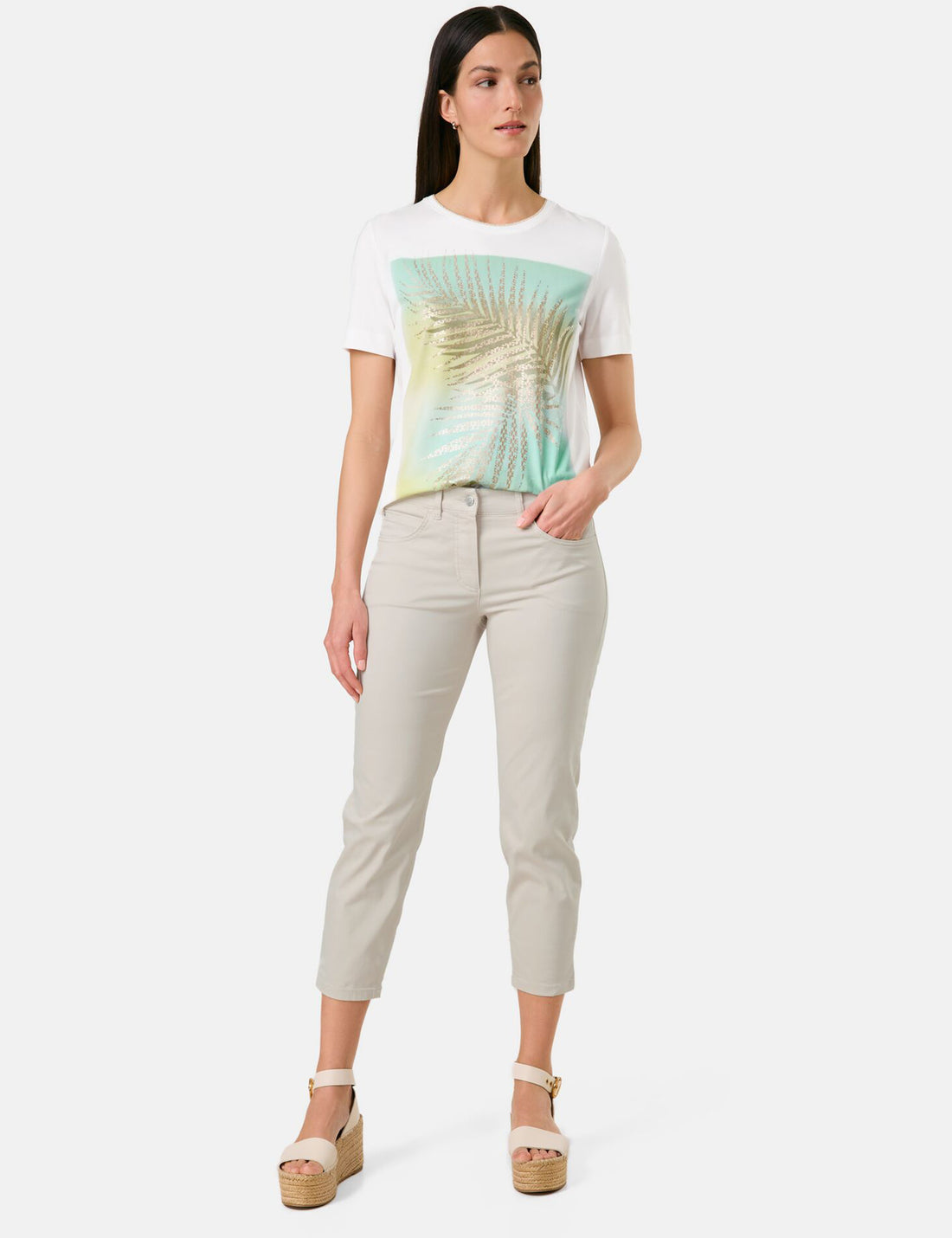 Gerry Weber - Soline Best4Me Cropped Beige Pant