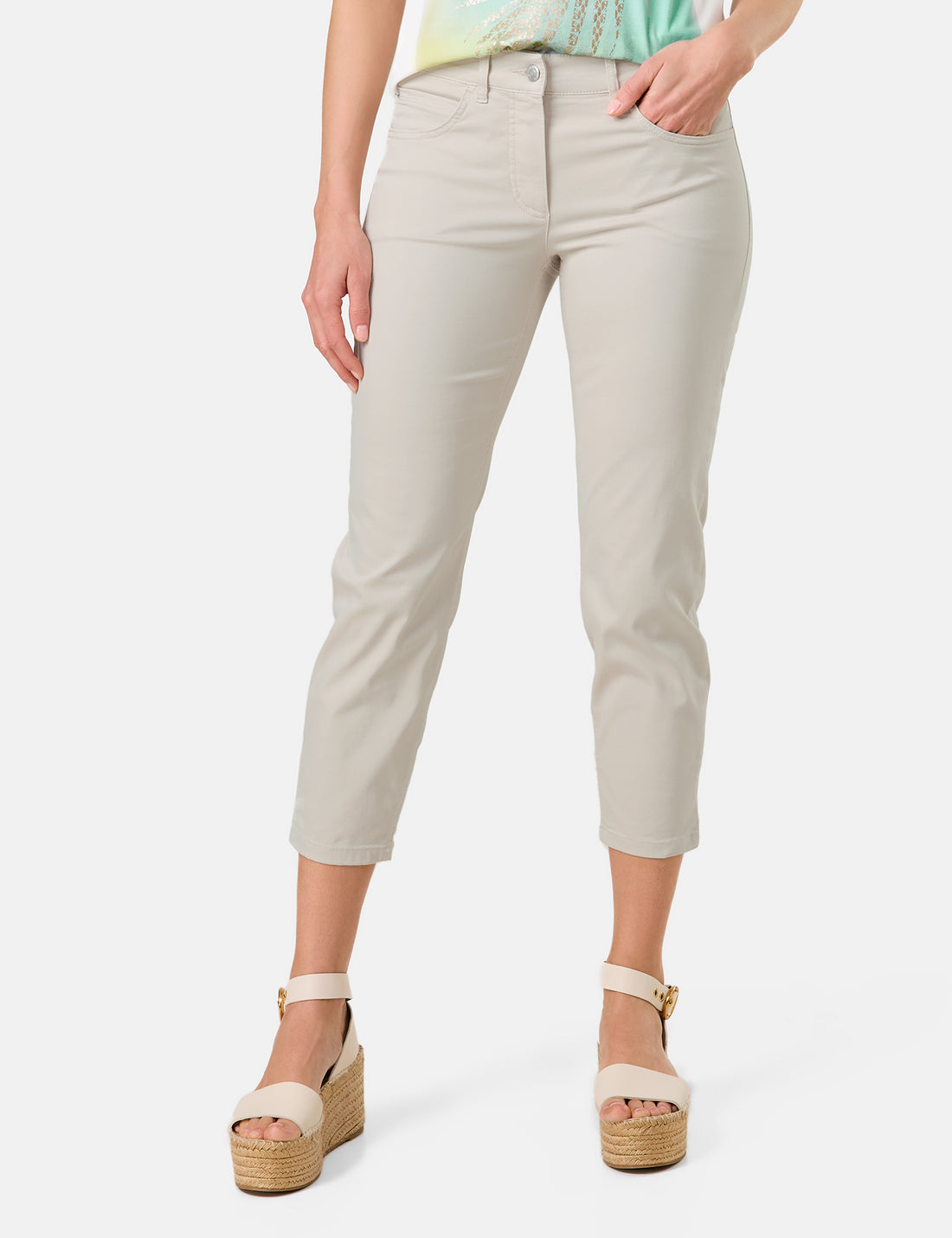 Gerry Weber - Soline Best4Me Cropped Beige Pant