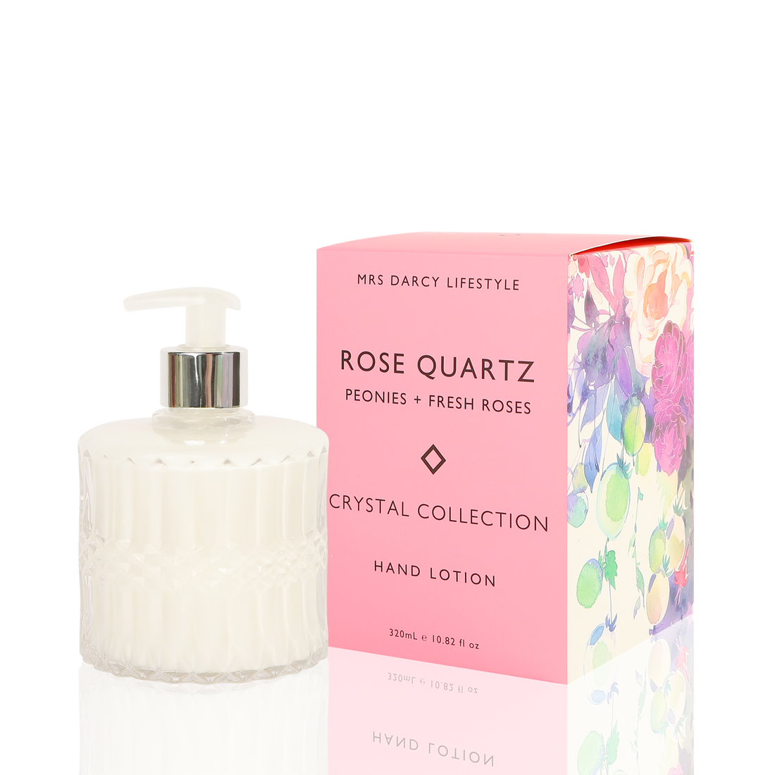 Mrs Darcy Rose Quartz Hand Lotion - Peonies and Fresh Roses