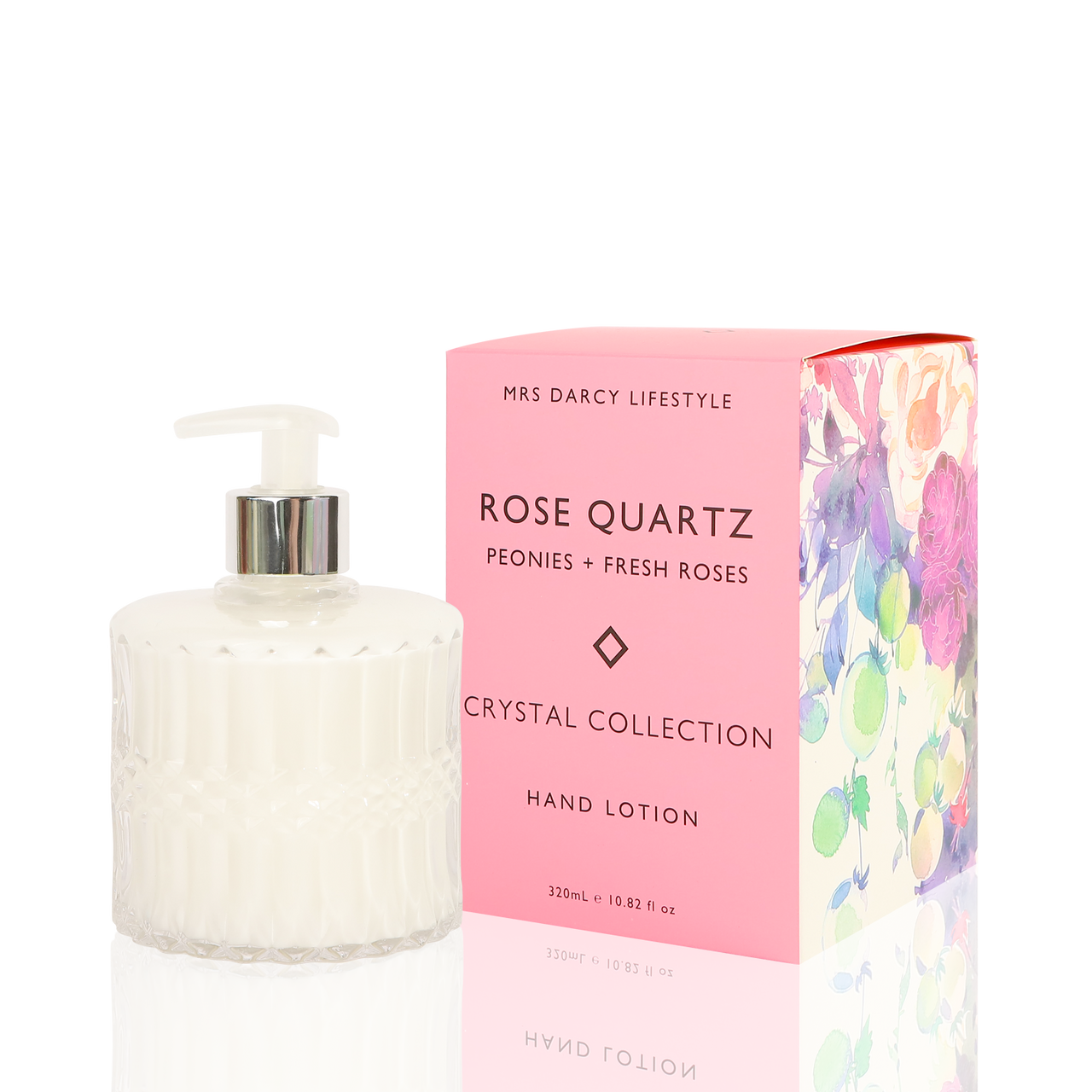 Mrs Darcy Rose Quartz Hand Lotion - Peonies and Fresh Roses