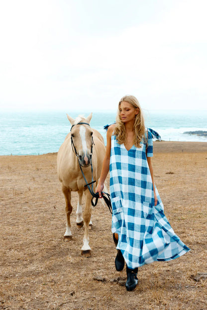 Binny - Haybales Tie Shoulder Dress