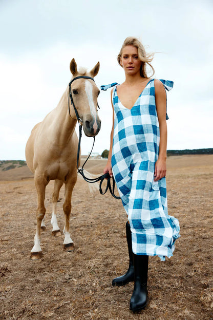 Binny - Haybales Tie Shoulder Dress