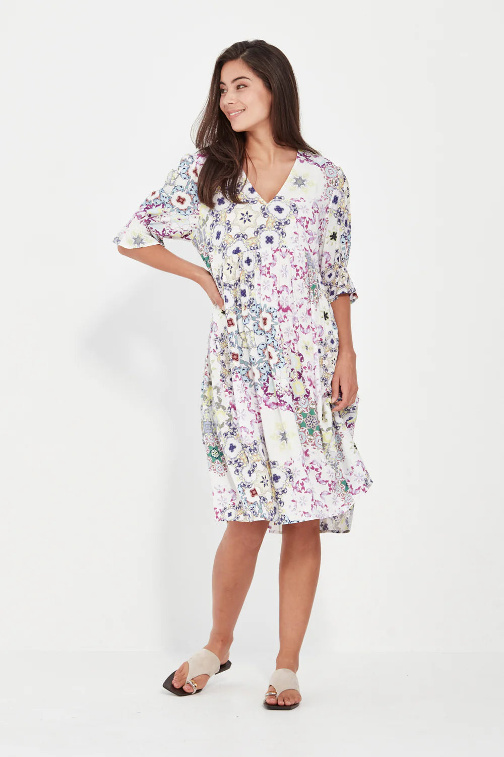 Verge - Illusion Dress White