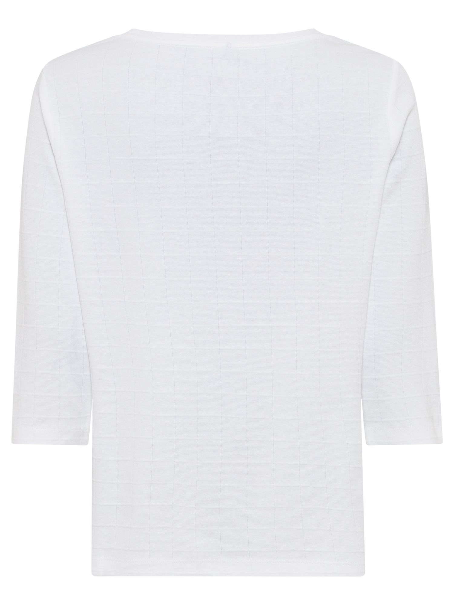 Olsen - Cotton Boat Neck Top in White