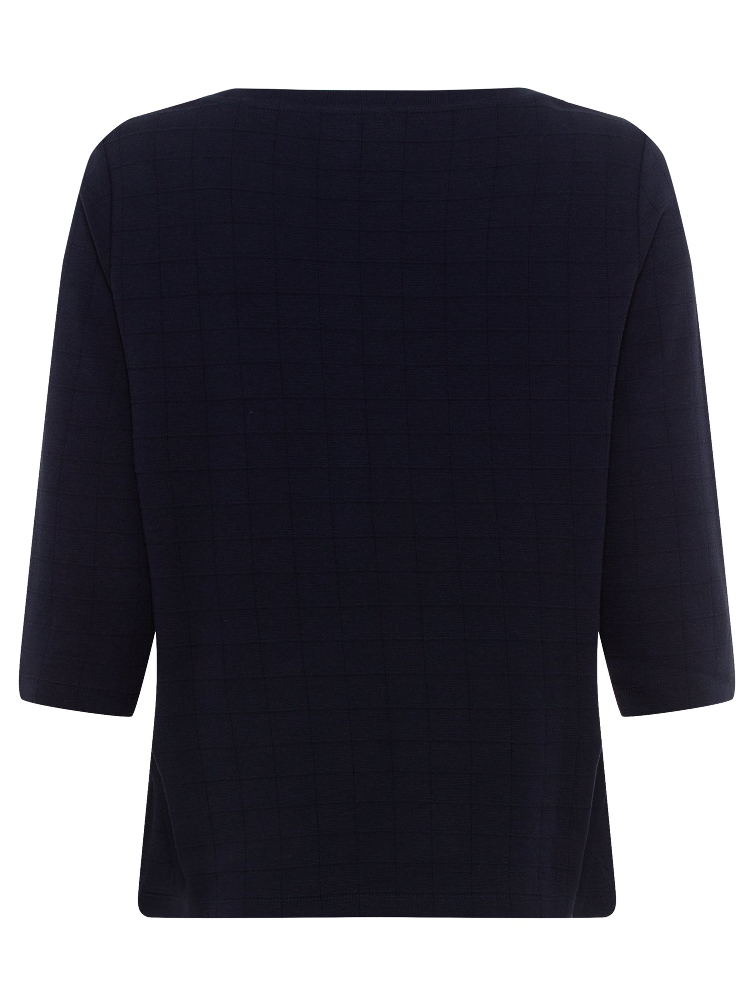 Olsen - Cotton Boat Neck Top in Navy