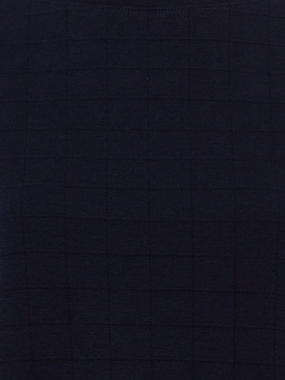 Olsen - Cotton Boat Neck Top in Navy