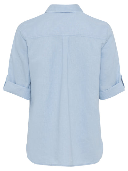 Olsen - Short Sleeve Blouse- Sky Blue