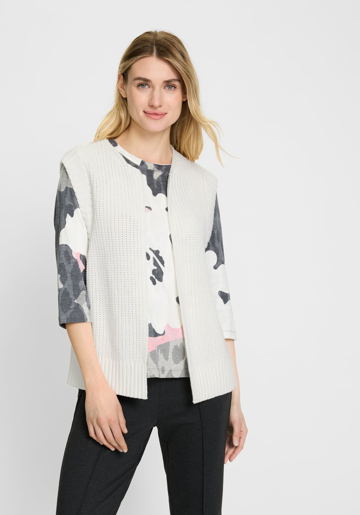 Olsen - White Knit Vest