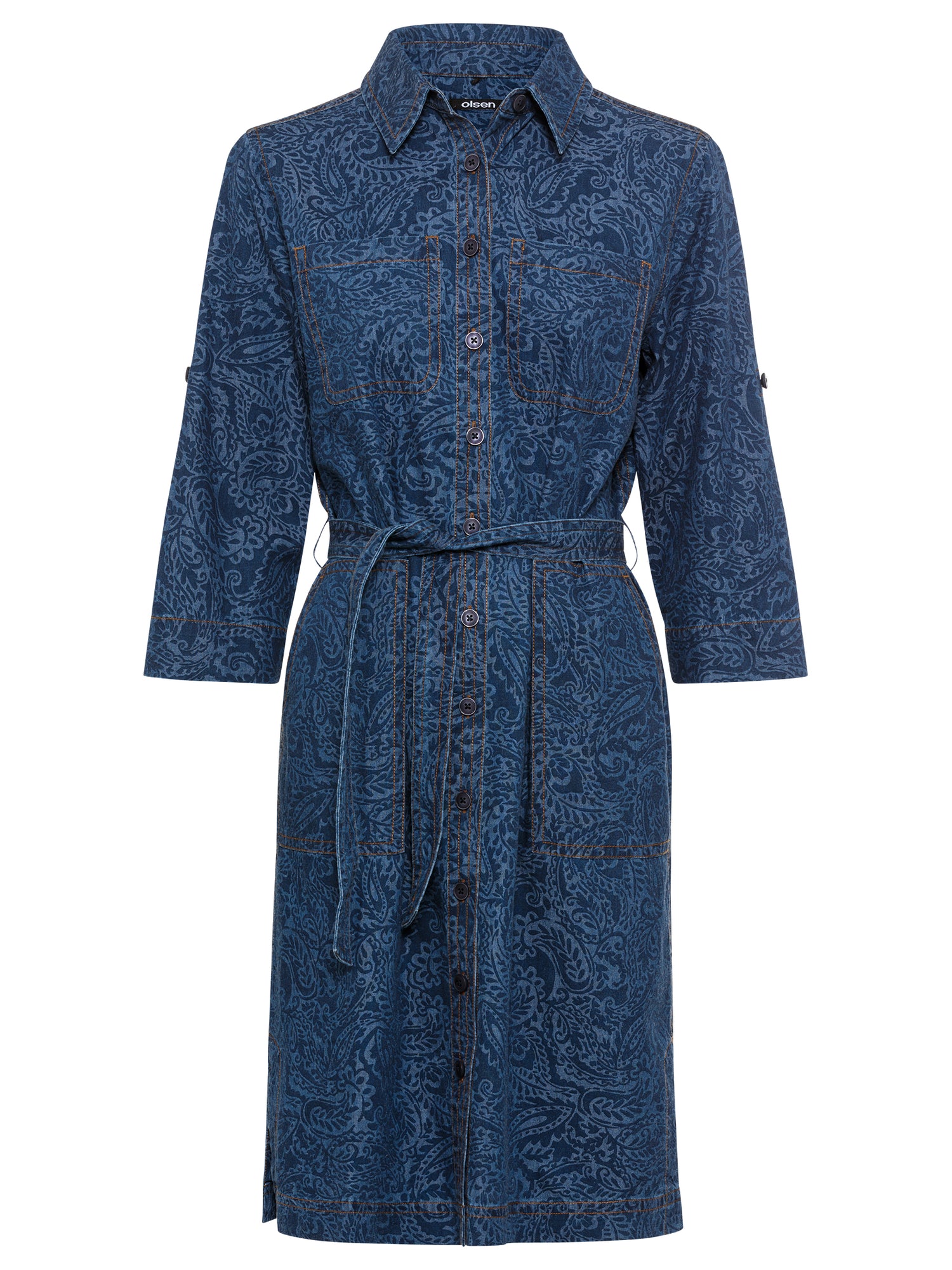 Olsen- Denim Shirt Dress