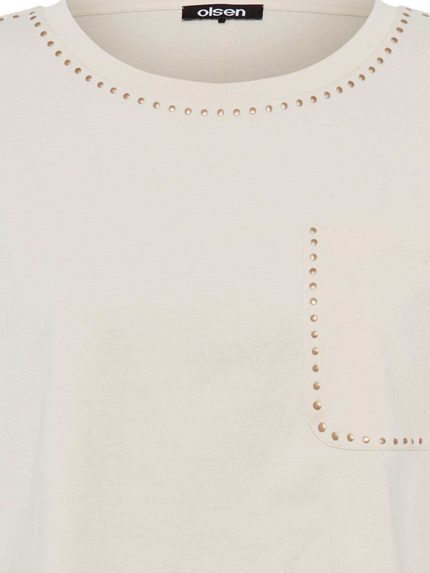 Olsen - Cream T-shirt With Studs
