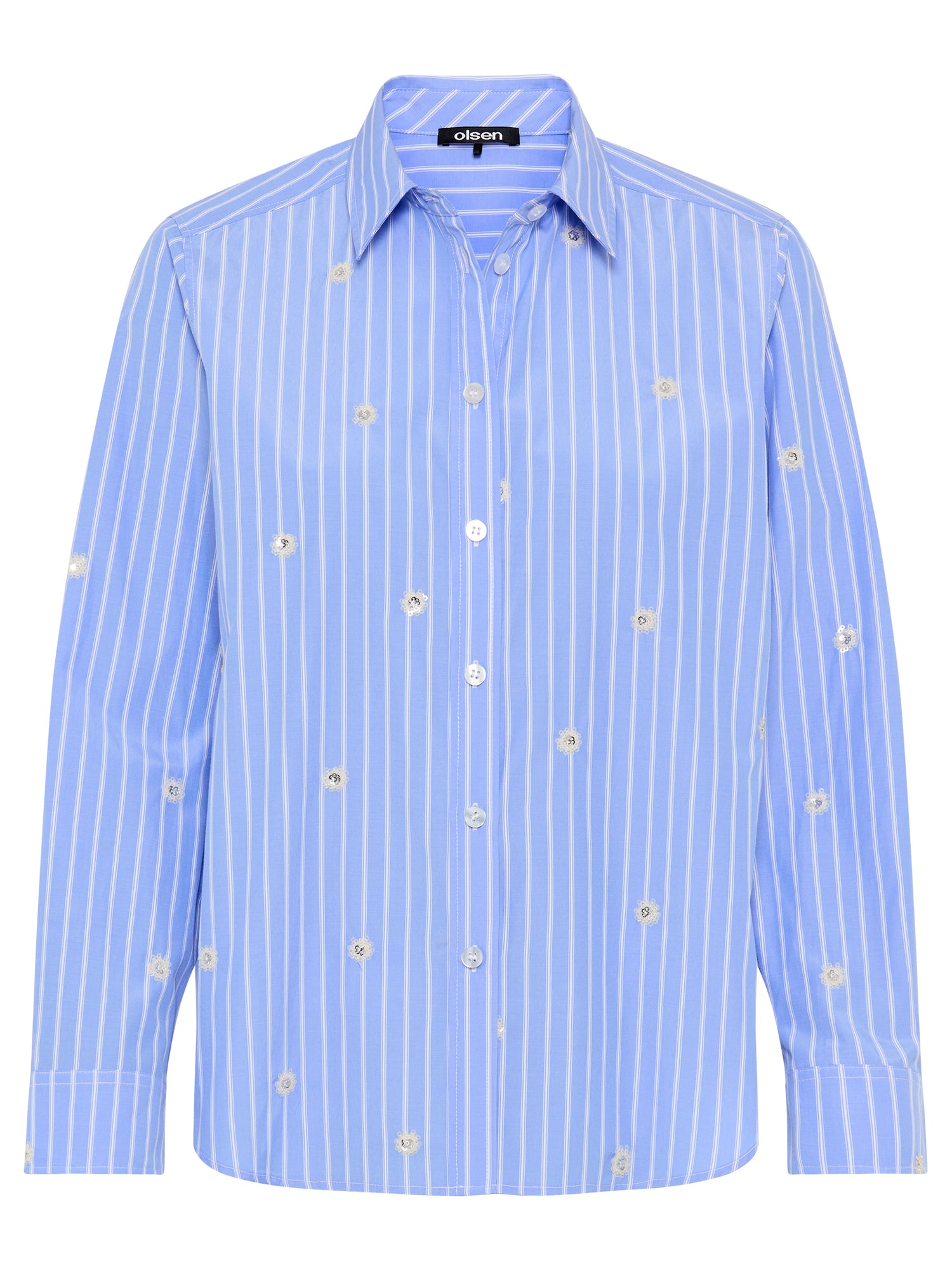 Olsen Bluebird Sequin Embellished Shirt