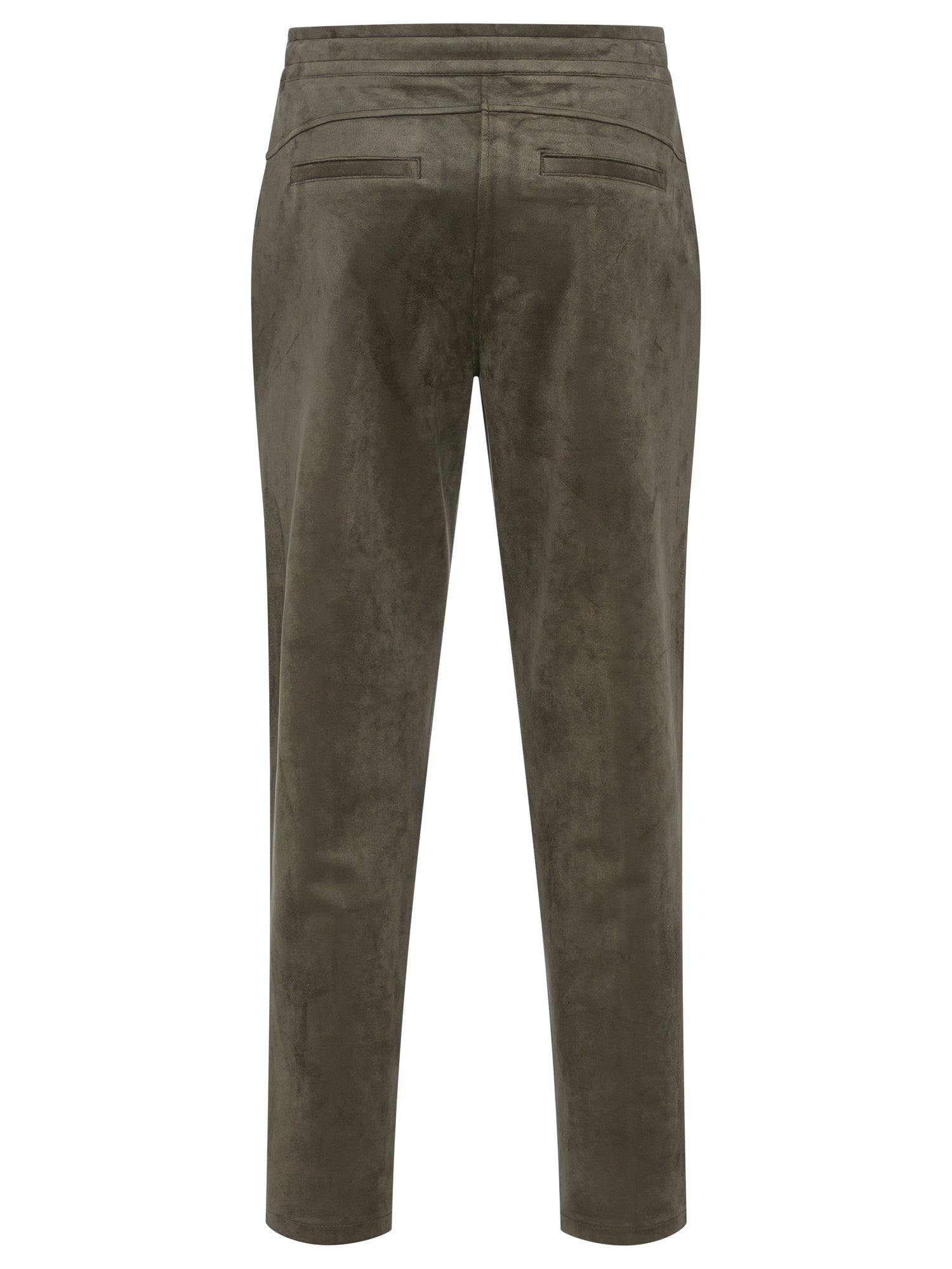 Olsen Lisa Faux Suede Pant -Olive